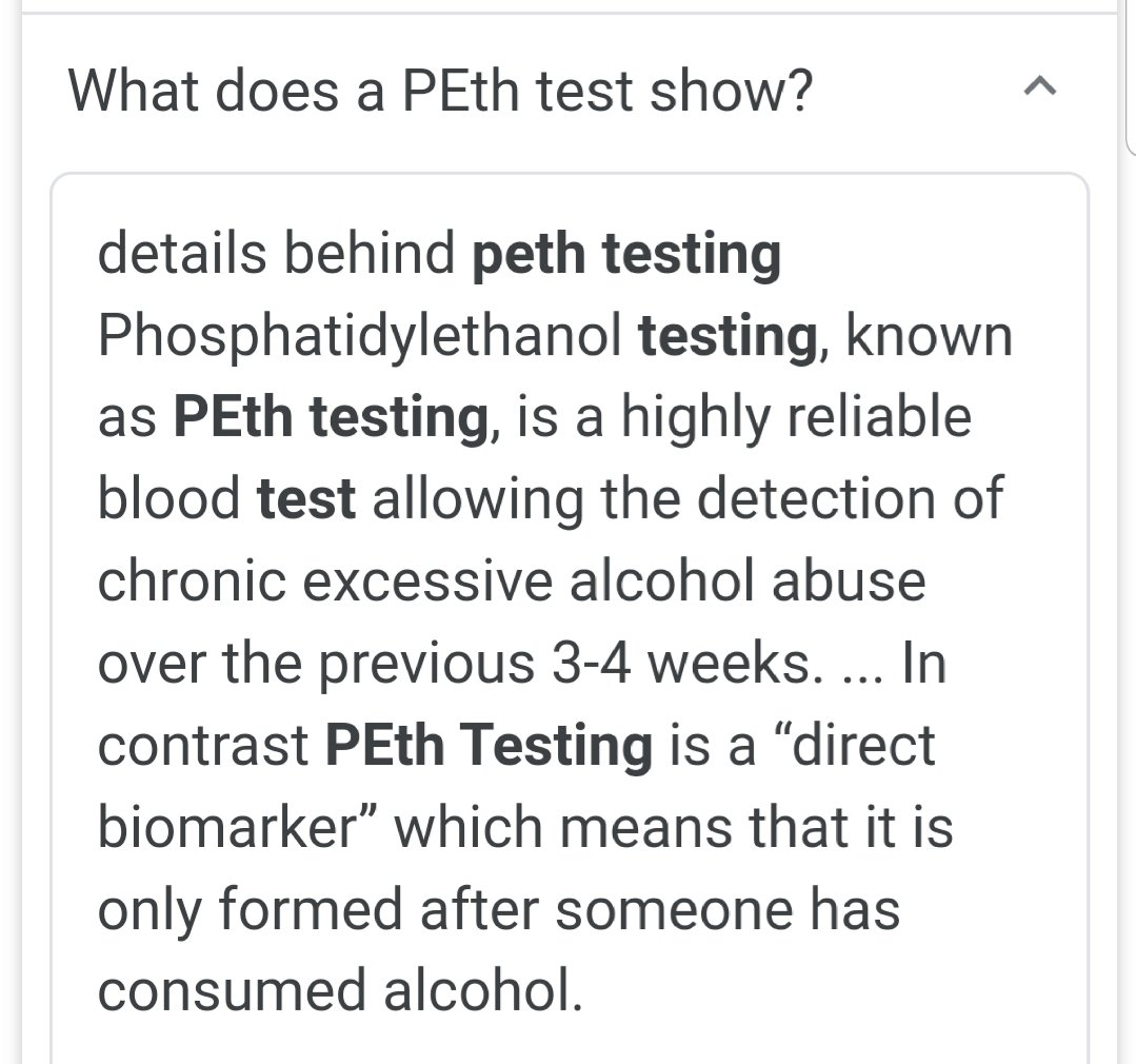 Peth test Nurses Recovery