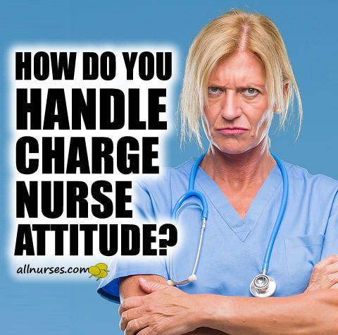 How do you handle charge nurse attitude?